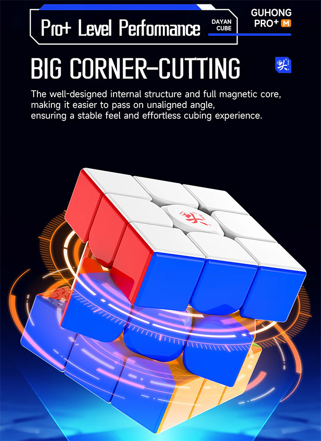 DaYan GuHong Pro+ M 55mm Core-MagLev 3x3x3 Speed Cube Stickerless